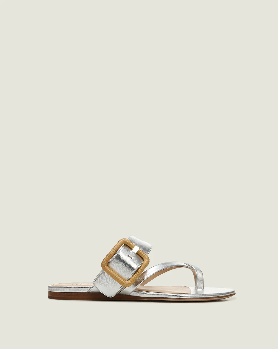 Salva Metallic Crisscross Sandal - Image 5
