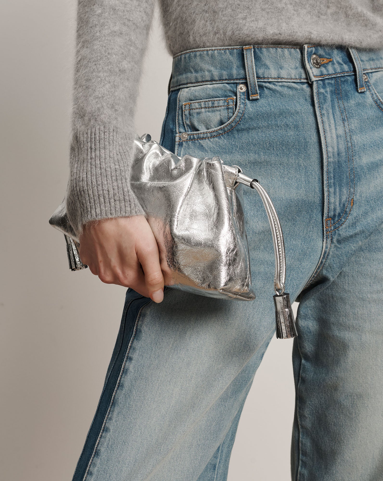 Small Metallic Veronica Beard Stash Bag - Image 2