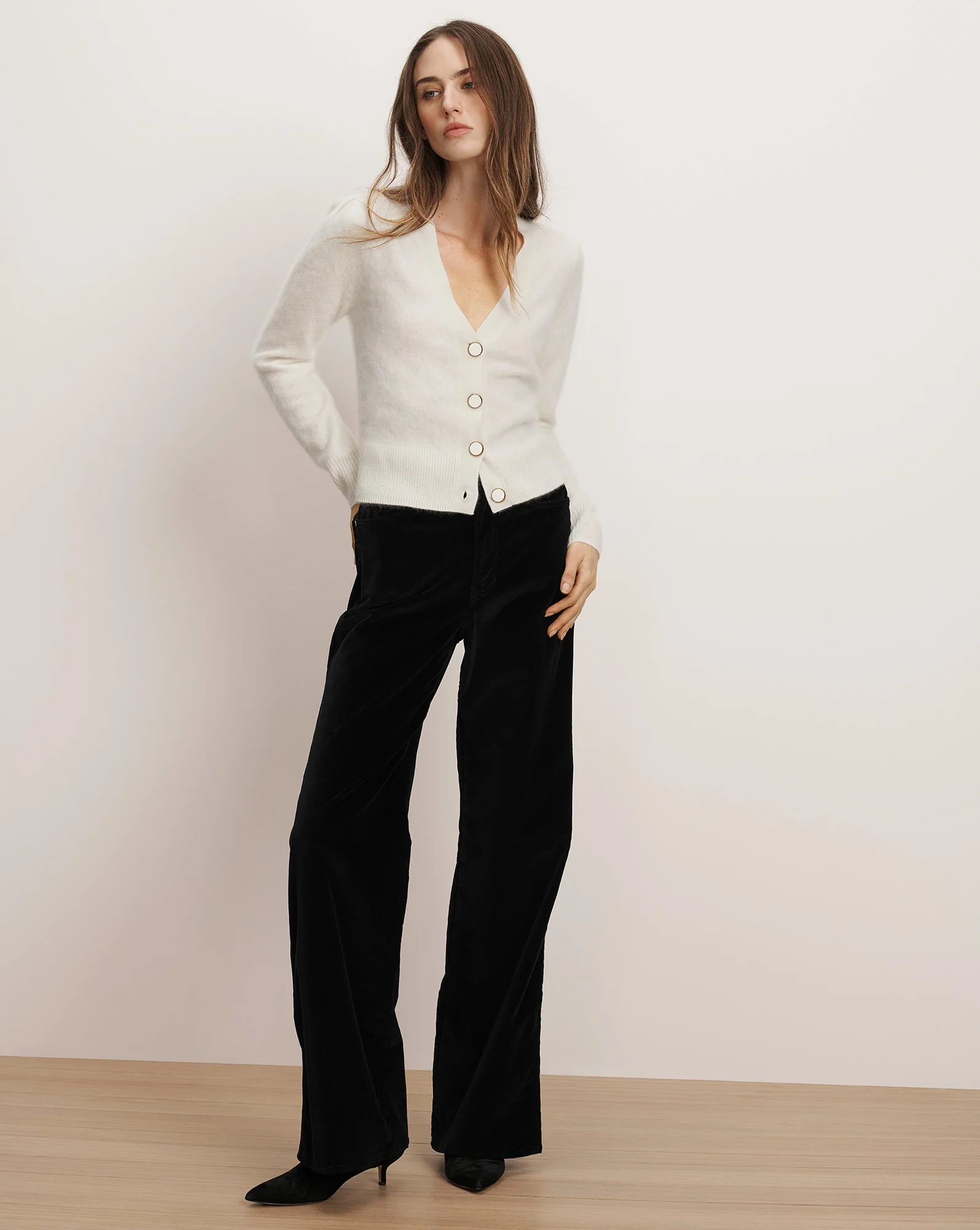 Solene Brushed Cashmere Cardigan - Image 2