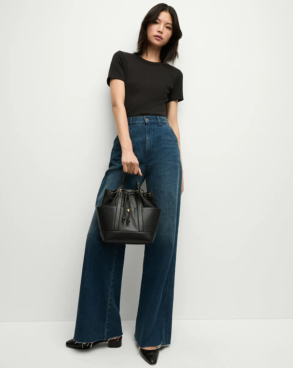 Veronica Beard Leather Goody Bag - Image 2