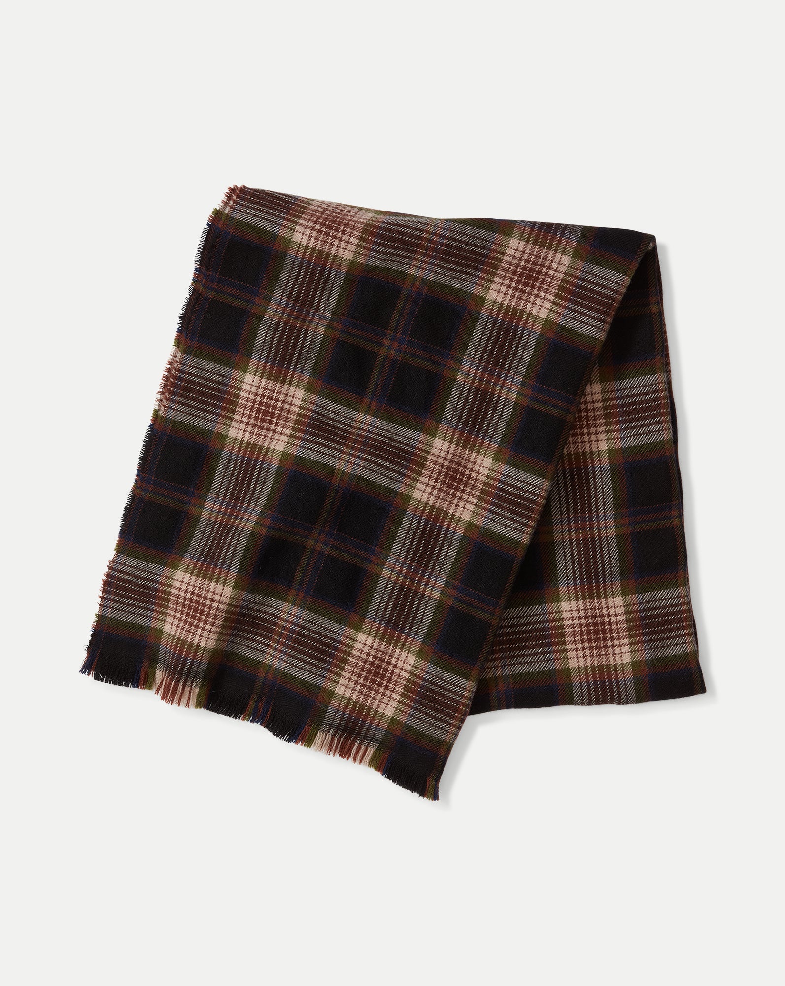 Plaid Wool Scarf - Image 3