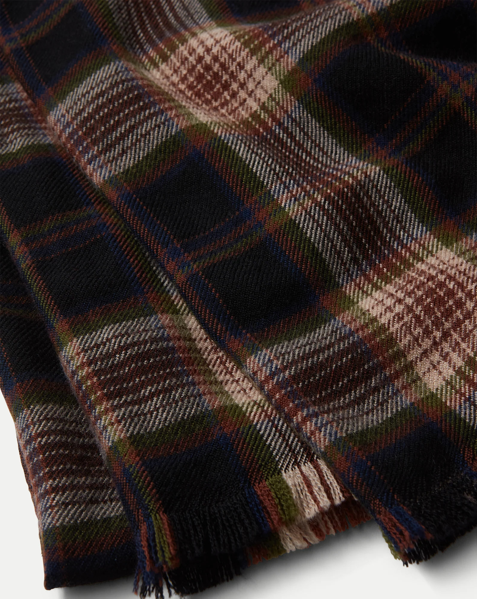 Plaid Wool Scarf - Image 4