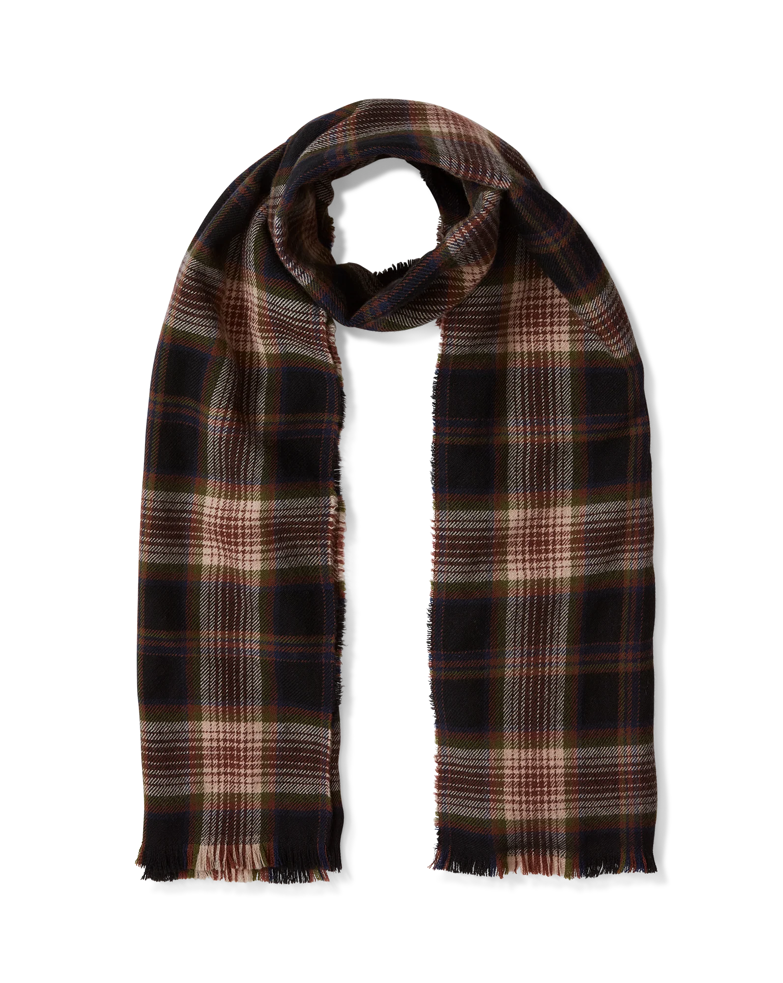 Plaid Wool Scarf - Image 5