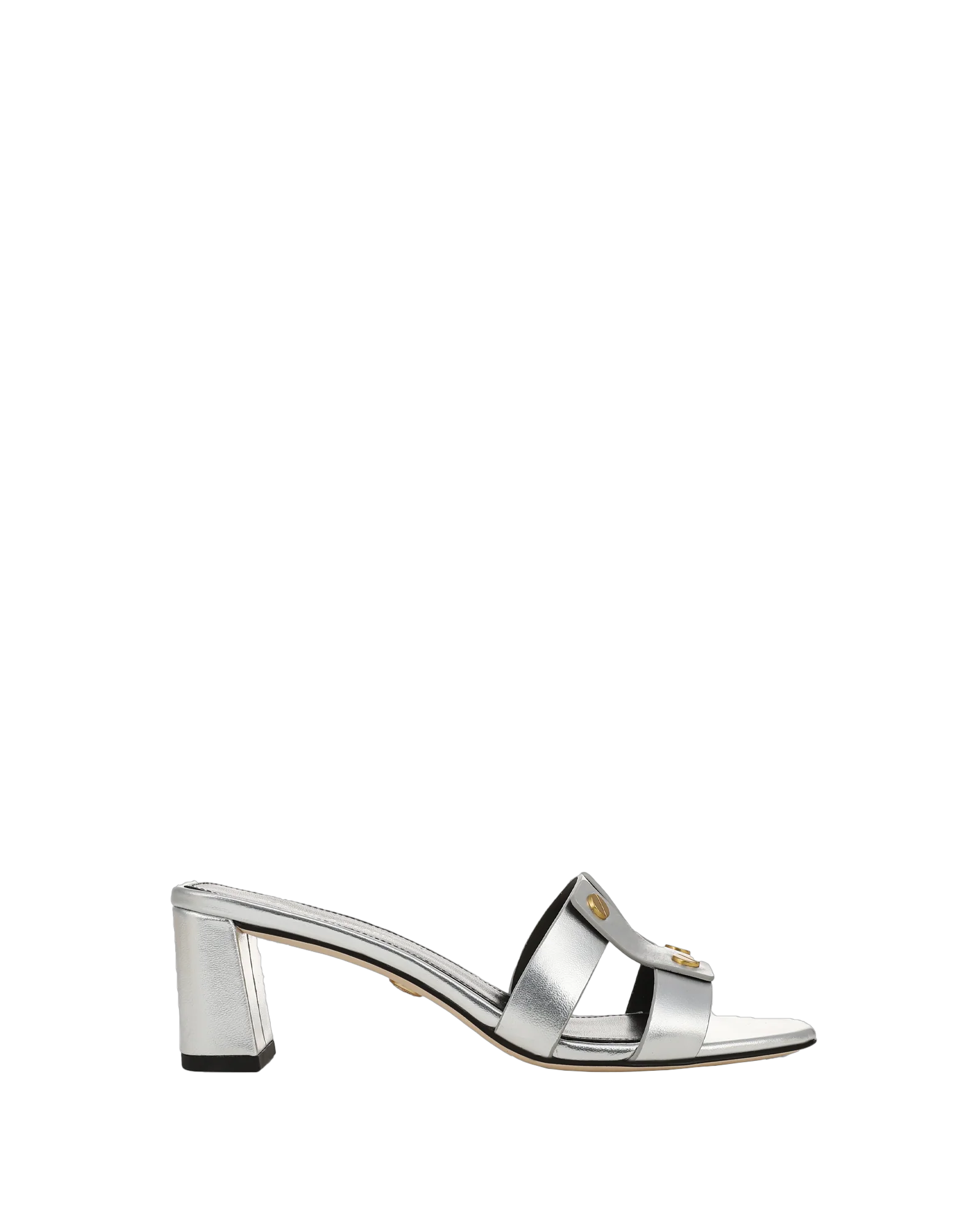Via Silver Mid-Heel Sandal - Image 5