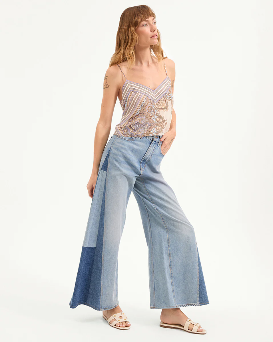 Vicki Patchwork Wide-Leg Jean - Image 3