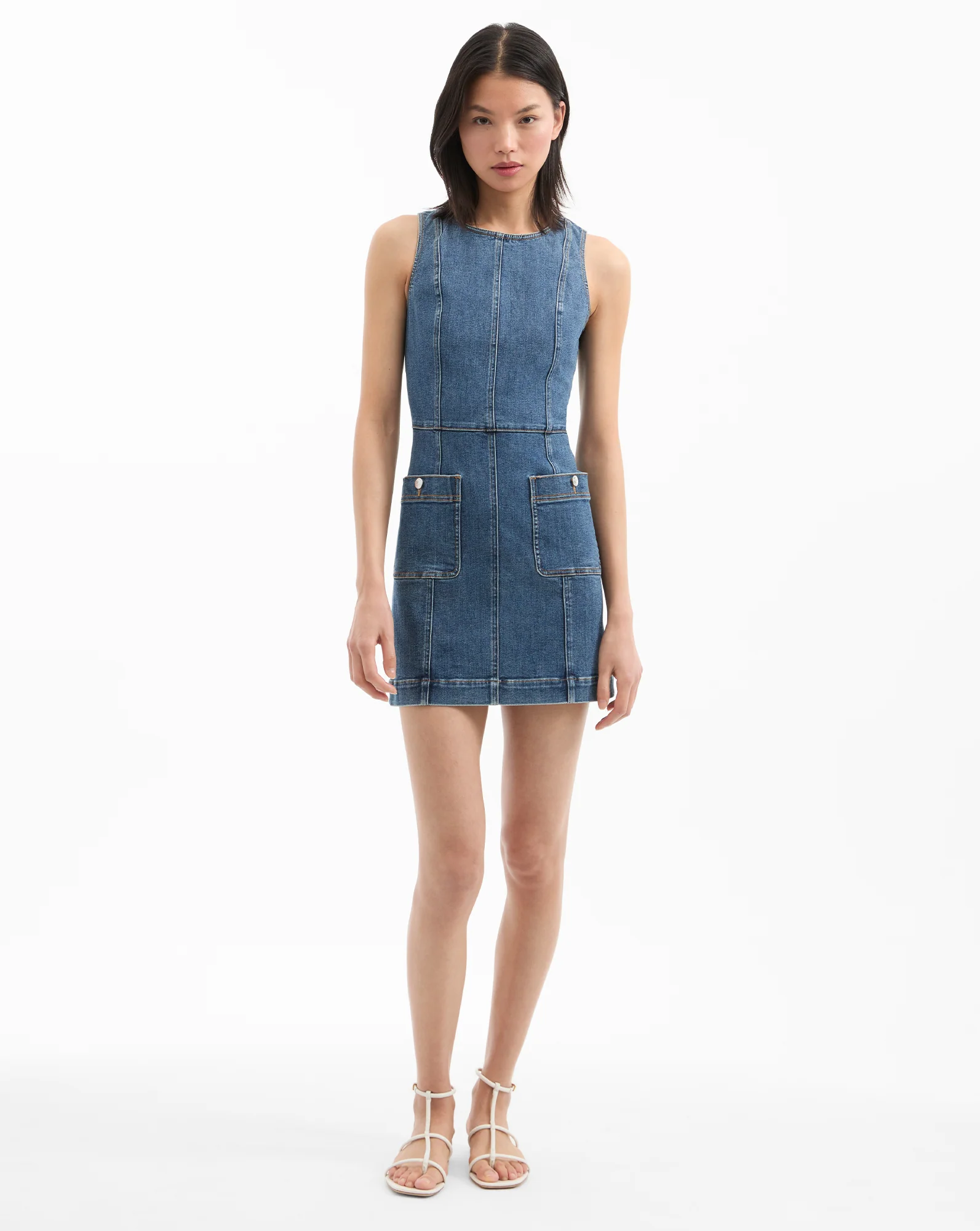 Zaire Denim Mini Dress - Image 2